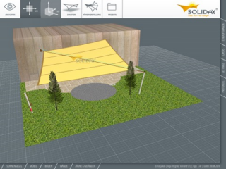 Computerplanung eines Sonnensegels