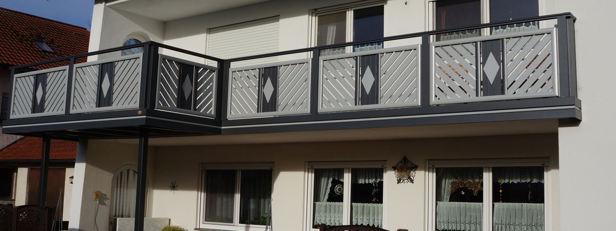 Alu Balkon Modell Amsterdam Dekor